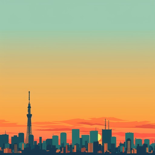 Transport to a serene moment in tokyo's quiet evenings with warm synths and ambient textures painting an idyllic picture.