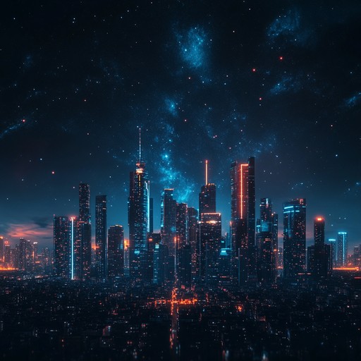 An energetic electro track pulsing with vibrant synth melodies, driving basslines, and uplifting beats that evoke the excitement of a futuristic cityscape. This instrumental composition blends modern electronic sounds with catchy rhythms to create an atmosphere perfect for dancing and celebration.