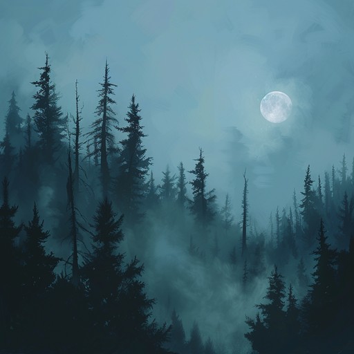 Create a track that transports listeners to a tranquil, magical night in a forest. Use reverberating melodies and soft ambient textures to craft a dreamlike atmosphere. Incorporate gentle synthesizers and subtle wind chimes to maintain an enchanting flow that envelops the listener like a moonlit mist.