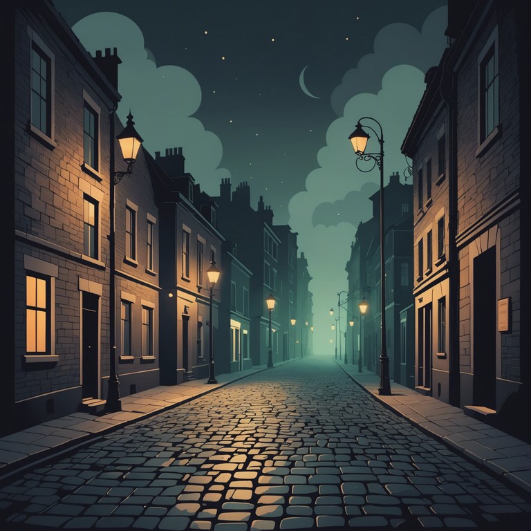 In this track, shadowy melodies intertwine with upbeat swing rhythms, crafting an atmospheric yet energetic soundscape that combines elements of mystery with vintage dance vibes. The rich, dark tapestry of sound creates a nocturnal mood, perfect for a suspense filled evening tale where secrets unfold rhythmically under the cover of darkness.