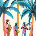a lively instrumental blending latin jazz with tropical rhythms
