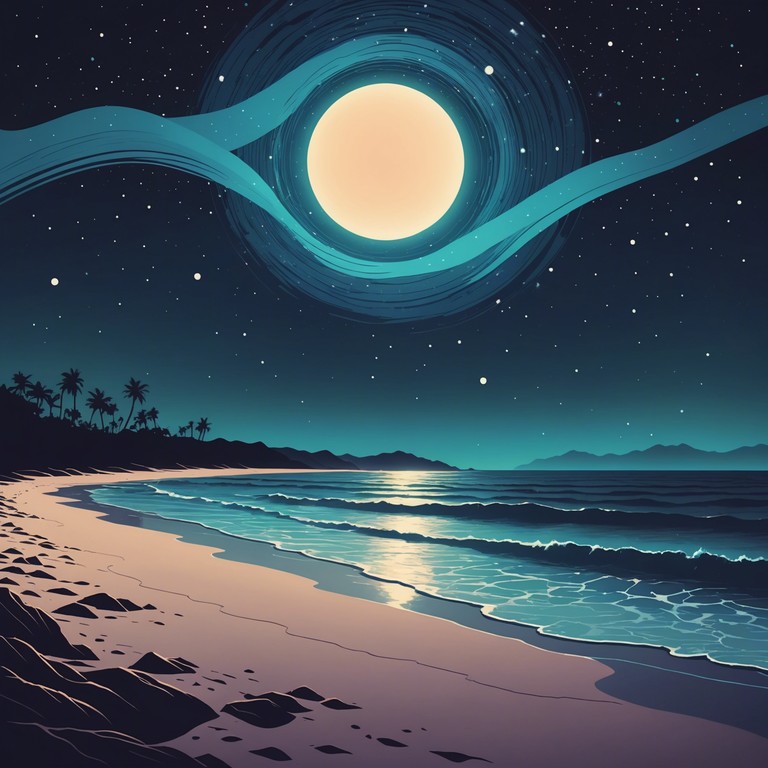 Imagine walking on a surreal beach, where each footprint in the sand spawns vivid visual effects in dreamlike surroundings. Synths rise and fall like waves, backed by subtle yet persistent reggaeton beats.