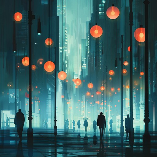 This track combines driving guitar riffs and rhythmic drum patterns to create a suspenseful atmosphere. Subtle synths and bass lines add depth and tension, evoking the feeling of navigating through a city's mysterious and shadowy streets at night. The dynamic shifts keep listeners on edge, creating an exhilarating and introspective experience.