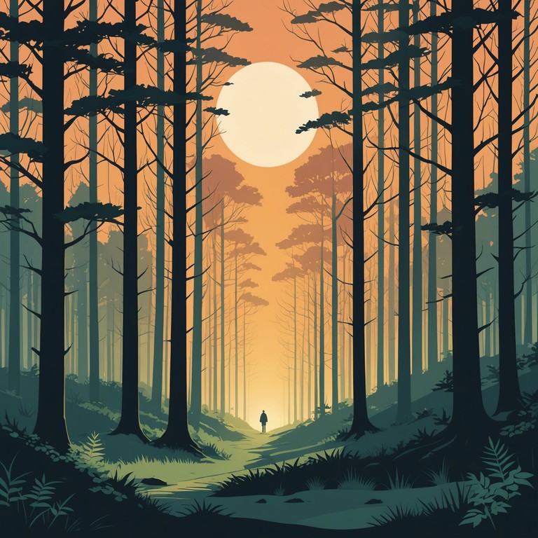 The song combines gentle folk melodies with the expansive, ambient soundscapes typical of rock influences. Featuring a blend of acoustic tones and subtle electronic textures, it narrates the serenity of a forest at twilight, enchanting and slightly mysterious.