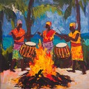 exciting rhythmic beats for energetic tribal dance rituals.