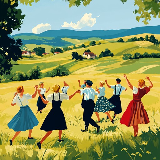 A lively and cheerful instrumental track that captures the essence of happiness found in the rolling hills and picturesque villages of germany. The melody is driven by a vibrant accordion accompanied by rhythmic guitars and festive percussion, evoking images of sunny days, dancing, and celebrating life with friends and family.