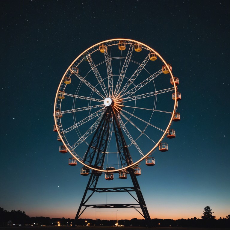 A melody that carries the essence of a fair under the moonlight, with each note from the marimba playing like a soft whisper, blending the excitement of a day spent in joy with the calm of the evening