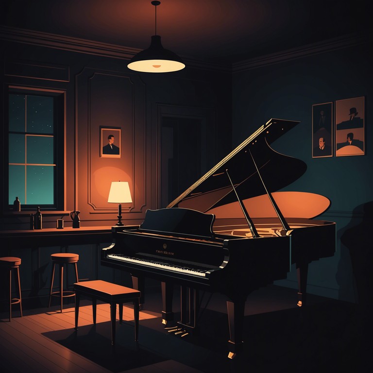 In this lounge influenced composition, the essence of a tense, mysterious night is captured through the use of minor scales and soft yet suspenseful dynamics. The song subtly blends elements of jazz with a more ambient, lounge feel, creating an experience of unease, perfect for a film noir soundtrack or a late night contemplation session.