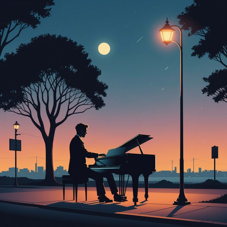 An elegant musical journey through jazz and soul, designed to enhance your evening wind down with its calming, yet spirited piano melodies and deep, groovy bass.