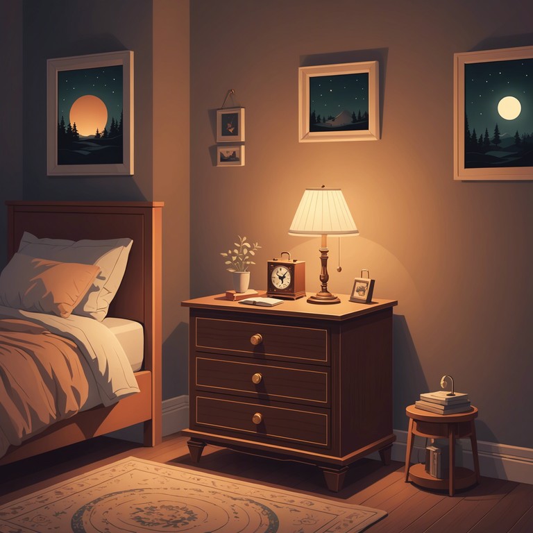 This composition uses the music box to create a hauntingly gentle reminder of timeless lullabies, enveloped in a mysterious atmosphere. The piece lightly touches on the nostalgic elements of childhood while introducing an undercurrent of intrigue and subtle tension.