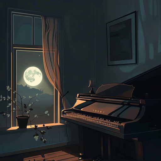 Create a soft, intimate neoclassical piece with caressing, tender piano melodies that evoke the tranquil and reflective beauty of a moonlit night. Each note should blend seamlessly into a serene tapestry of sound, offering a moving and poignant listening experience.