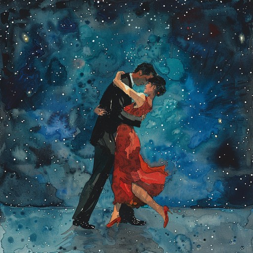 Experience the fiery spirit of a starlit tango night with pulsating rhythms and vibrant melodies. This instrumental track brims with the passion and energy that characterize the dance, perfect for settings that demand an intense, romantic ambiance.