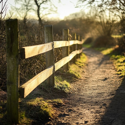 An evocative folk piece highlighting the sweet sound of the acoustic guitar, bringing to life emotions of peace, nostalgia, and reflection, reminiscent of a quiet walk through timeless fields filled with past memories.