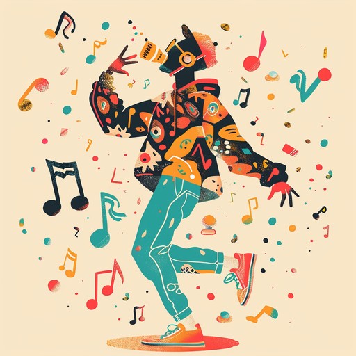 An instrumental rap piece filled with cheerful beatboxing and fun, playful elements. The track is designed to evoke joy and energy, with bouncy rhythms and whimsical sound effects creating a delightful listening experience.