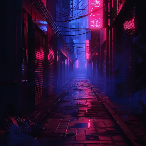 A somber exploration of a futuristic city's dark corners, driven by ethereal synths and pulsating electronics. The music paints a vivid picture of loneliness amidst towering skyscrapers and flickering neon lights.