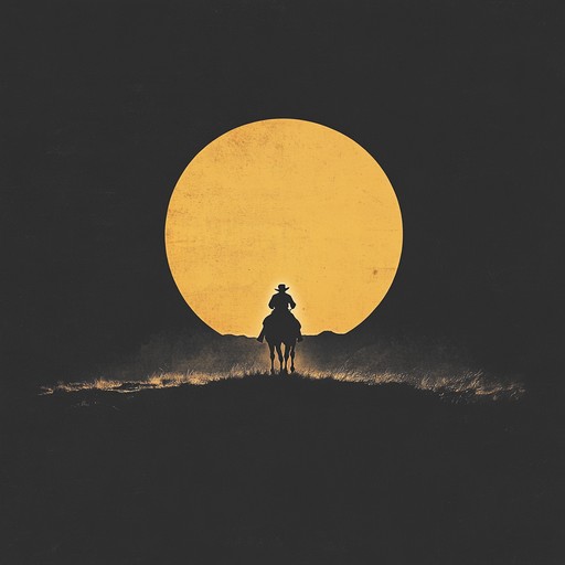 A musical narrative capturing the essence of a lone cowboy's adventures through the wild, open plains, underscored by a harmonica that carries the melody like a companion in the loneliness.