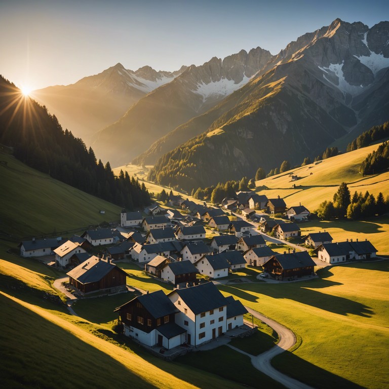 Imagine an instrumental melody that encapsulates the freshness and hope of a new dawn, using the accordion to transport listeners straight to the heart of germany's majestic alpine vistas, filled with the warmth of the morning sun.