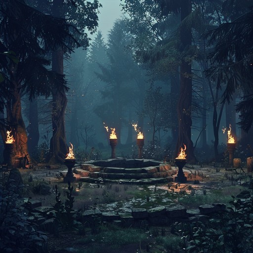 Mysterious chimes and djembe drums set an eerie and overwhelming tone in the dense, shadowy jungle. A haunting melody that evokes the ancient and forgotten.