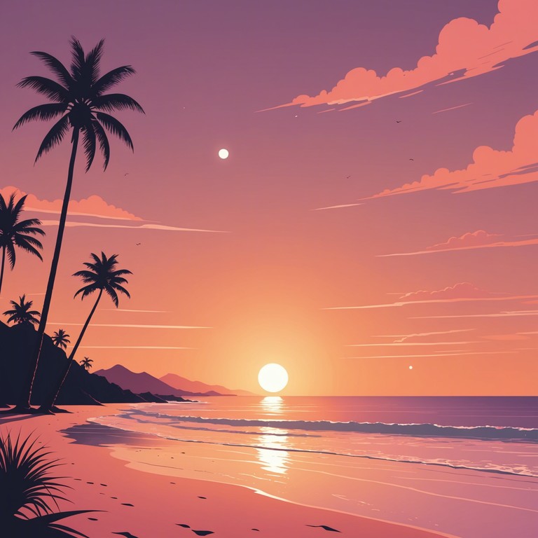 Imagine a serene sunset where the sky meets a calm ocean, painted in warm hues. The music encapsulates this tranquility, blending soft synthesizer melodies with smooth bass lines, creating a laid back, soul nurturing soundscape that invites relaxation and introspection.