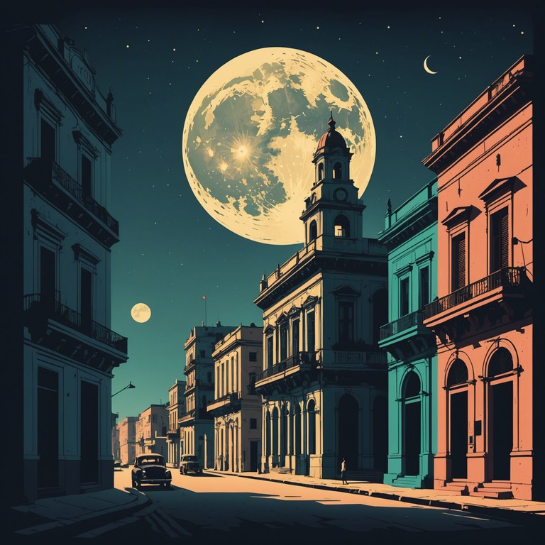 This track is a mesmerizing blend of anxious rhythms intertwined with the sultry essence of a cuban night. An echoing marimba leads the melody, setting a tense yet enchanting atmosphere, reminiscent of a mysterious, slightly unsettling walk through havana’s old cobblestone streets under a full moon.