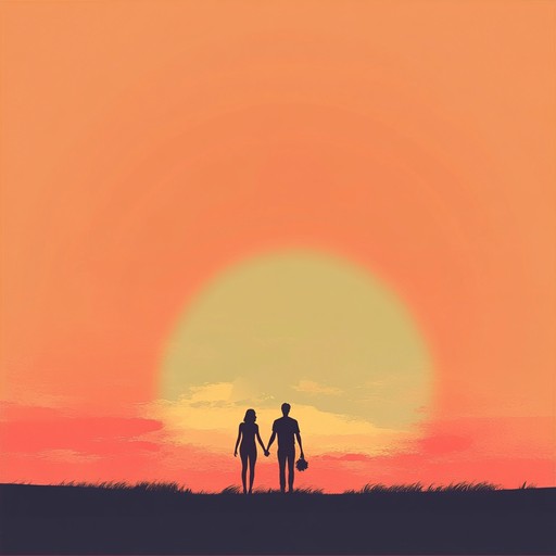 An instrumental track painting a warm sunset scene with heartfelt guitar melodies, lush harmonies, and a gentle flow, perfect for romantic and nostalgic moments.