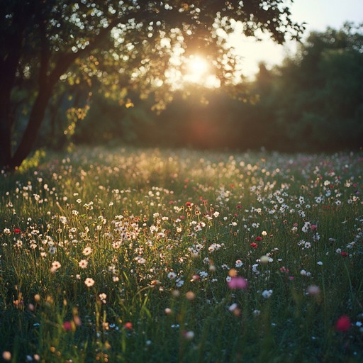 An orchestral piece radiating energy and positivity, perfect for a bright summer afternoon. The music paints vivid scenes of nature in full bloom, with sun drenched meadows and vibrant flora, evoking feelings of joy, wonder, and serenity. The symphony's lively and uplifting melodies keep the audience engaged and inspired throughout.