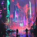 neon city lights and retro futuristic melodies blend beautifully