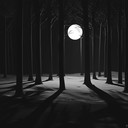 chilling echoes through moonlit trees create palpable tension.