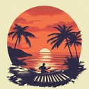 nostalgic instrumental capturing serene 1950s tropical beach vibes