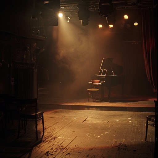 A brooding instrumental piece melding cabaret's theatrical flair with sinister undertones. Dramatic piano sets the stage, interwoven with suspenseful accordion melodies and unsettling percussive hits, evoking a haunted club circa 1920s berlin. Perfect for eerie storytelling or haunting performances.