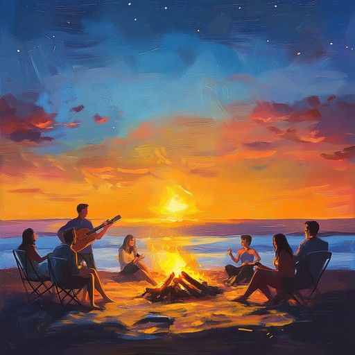 A vibrant and cheerful pop song infused with the energy of sunlit beaches and festive gatherings. With lively guitar chords, infectious rhythms, and a feel good vibe, it's an anthem for endless summer days and nights spent under the stars.