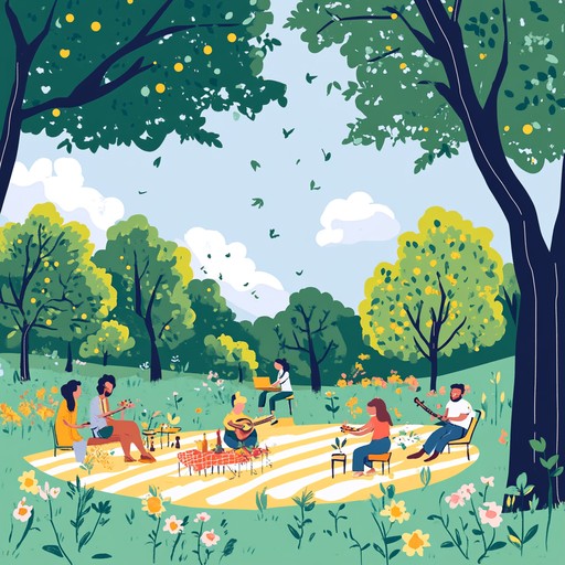 Picture a radiant summer day, with a soothing operatic melody enhancing the feeling of warmth and relaxation. This uplifting piece embodies the simplicity and joy of a sunny afternoon in a verdant park