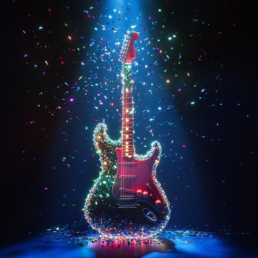 A lively instrumental track that fuses the flamboyant style of glam rock with cheerful holiday melodies. The song features vibrant electric guitar riffs and upbeat rhythms, creating an atmosphere of joy and excitement suitable for festive celebrations.