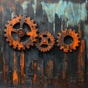 dark mechanical rhythms portraying city's decaying underbelly