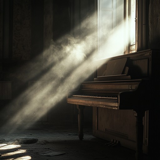 A soulful and emotional neoclassical composition featuring a solo piano, capturing the essence of nostalgia and the passage of time, transporting listeners to a bygone era filled with longing and introspection.