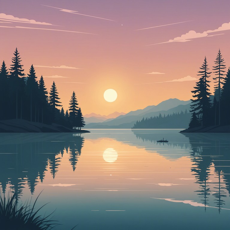 Imagine the first light of dawn gently breaking over a serene lake, quiet and peaceful, as delicate piano notes mimic the subtle awakening of nature.