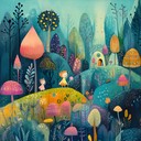 whimsical trek through a fantasy forest land