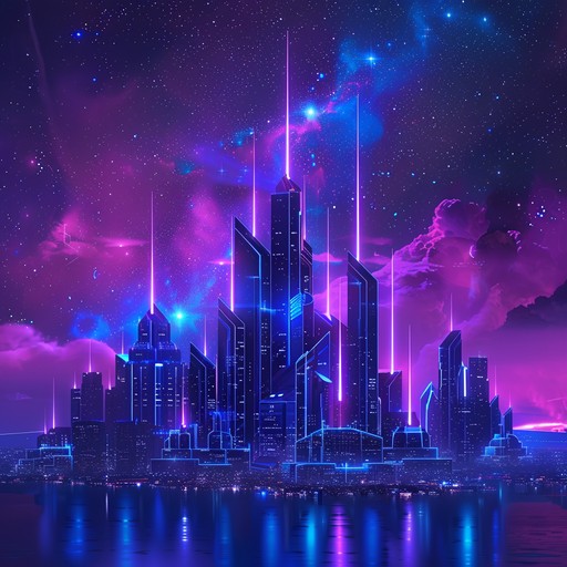 Immerse yourself in a cybernetic voyage where digital rhythms dance with ethereal synth harmonies, creating a mesmerizing blend of future and vintage vibes. Envision neon lit cityscapes fading into dreamy expanses, capturing the essence of a world where the past and future converge.