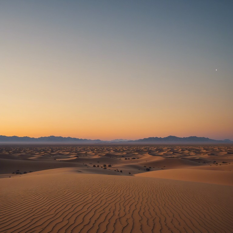 This track embodies the quietude of a desert landscape at twilight, offering a reflective and soothing sound with a gentle acoustic guitar leading the melody. The music paints a picture of solitude and peace, mirroring the expansive and serene desert under a canopy of stars. Ideal for moments of introspection or relaxation.