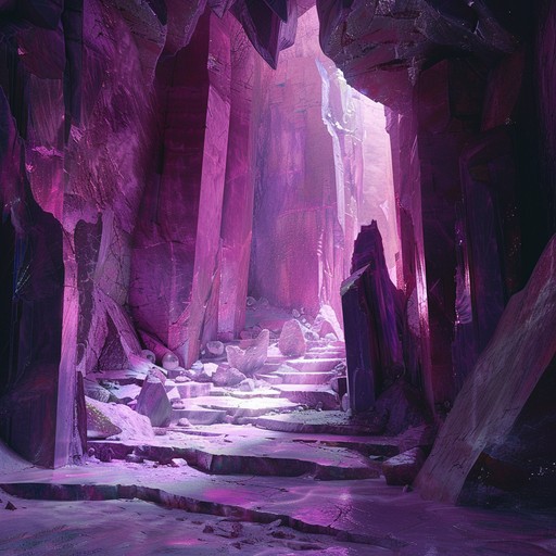 Immerse yourself in the tranquil beauty of shimmering crystal caves, as delicate chimes and soothing drones create an atmosphere of profound peace and introspection. Gently pulsating rhythms and subtle melodic fragments drift in and out, evoking a sense of timelessness and inner harmony, while the soft echoes of distant caverns add an otherworldly depth to the composition.