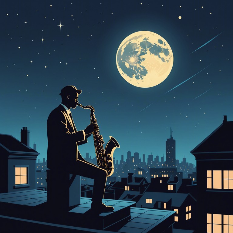 Imagine easing into the night with harmonious jazz melodies that hint at untold stories and secret liaisons in the soft moonlight. This composition captures the very essence of what it means to be whisked away by seductively smooth sounds.