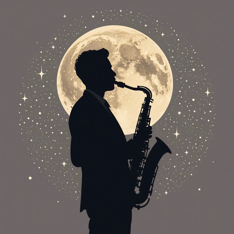 As night falls, the soft, seductive tones of a saxophone echo through the whispers of the evening, weaving a story of mystery and introspection. Each note delves deeper into the shadowy realms of jazz, inviting the listener into a mesmerizing world where enigma and melody dance under the starlit sky.