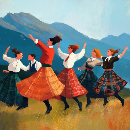 A vibrant piece brimming with rich scottish folk elements, infused with the heart and soul of traditional dance celebrations across the highlands.