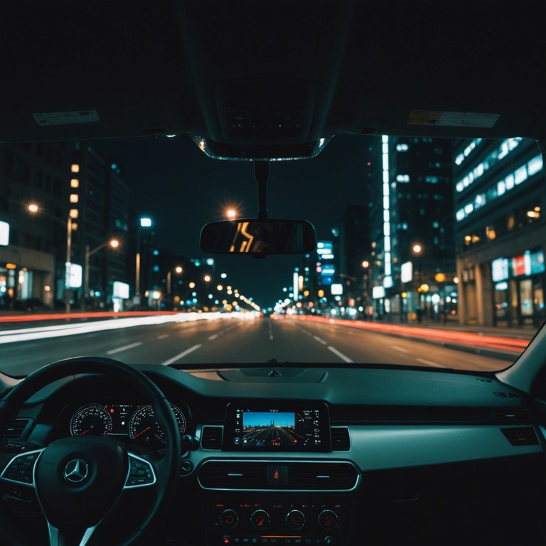 Imagine a serene driving experience under a starlit sky, the glow of city lights blurring past, while smooth uk garage rhythms provide a reflective soundtrack to urban exploration.