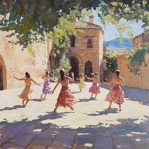 Imagine a sunlit afternoon in a quaint village square where couples gather to dance a carefree tango. The lively accordion intertwining with rhythmic guitar strums sets a bright and cheerful scene. It's a moment of pure joy and connection, where every twirl and step reflects the sunshine and the freedom of heart. This instrumental captures the essence of community, celebration, and the simple pleasures of life.