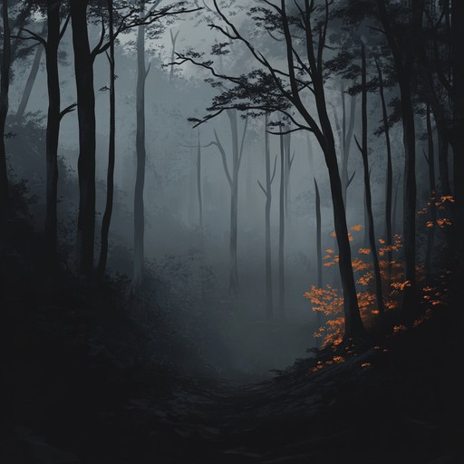 A dark, ambient rnb track featuring haunting synth melodies and deep bass. The music gradually builds with eerie soundscapes and subtle percussions, creating an unsettling yet captivating atmosphere.