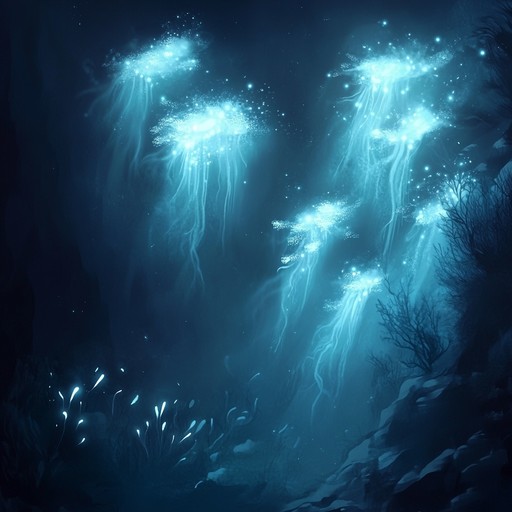 Experience a peaceful, nocturnal voyage through the depths of the ocean. Soft synths swell and recede like gentle tides, creating a relaxing and immersive underwater soundscape.