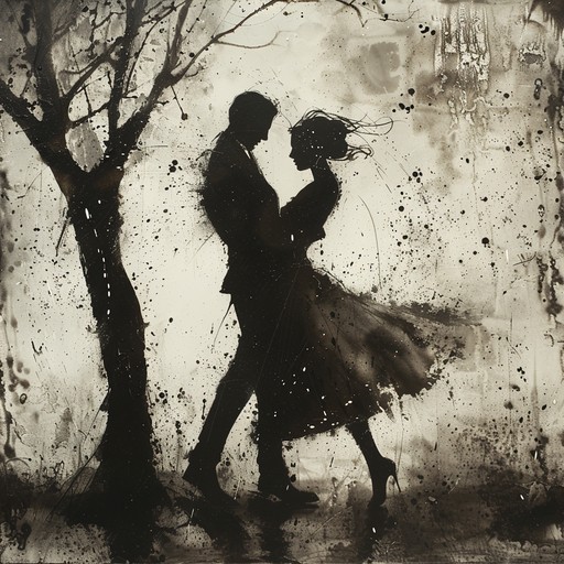 A slow, haunting waltz plays as dancers move gracefully through a dense, eerie fog. The music evokes a sense of longing and nostalgia, with hints of hidden secrets and untold stories lurking in the shadows.