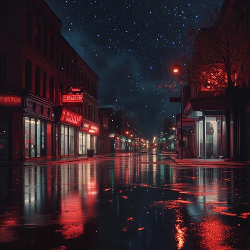 An instrumental track featuring soothing piano and gentle beats capturing feelings of introspection while wandering alone in the neon lit city.