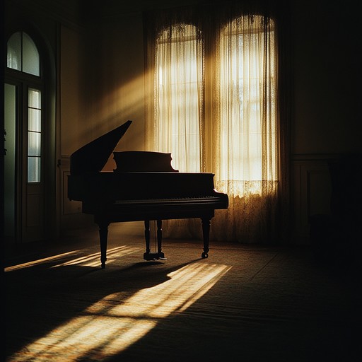 A haunting melody played on the piano, with soft background strings, creating a melancholic atmosphere. The song evokes feelings of introspection and nostalgia, as if reminiscing about lost moments in time. The slow tempo and elegant arrangement give it a somber yet beautiful quality, making it perfect for moments of reflection.